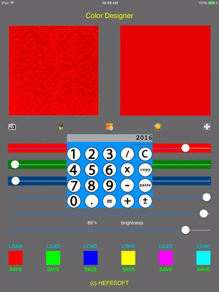 تصاویر Color Designer with Calculator iPad 