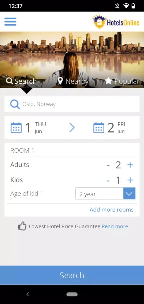 Zrzuty ekranu HEI Online Hotel Reservations