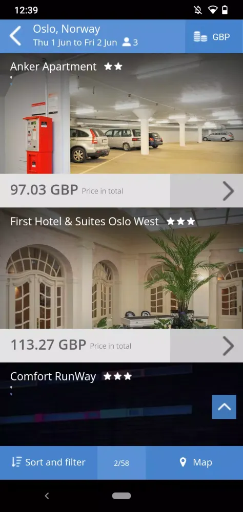 Zrzuty ekranu HEI Online Hotel Reservations