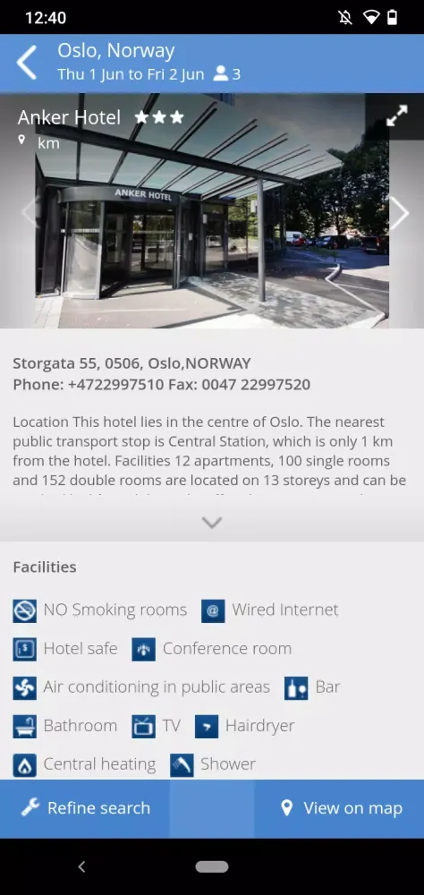 Zrzuty ekranu HEI Online Hotel Reservations