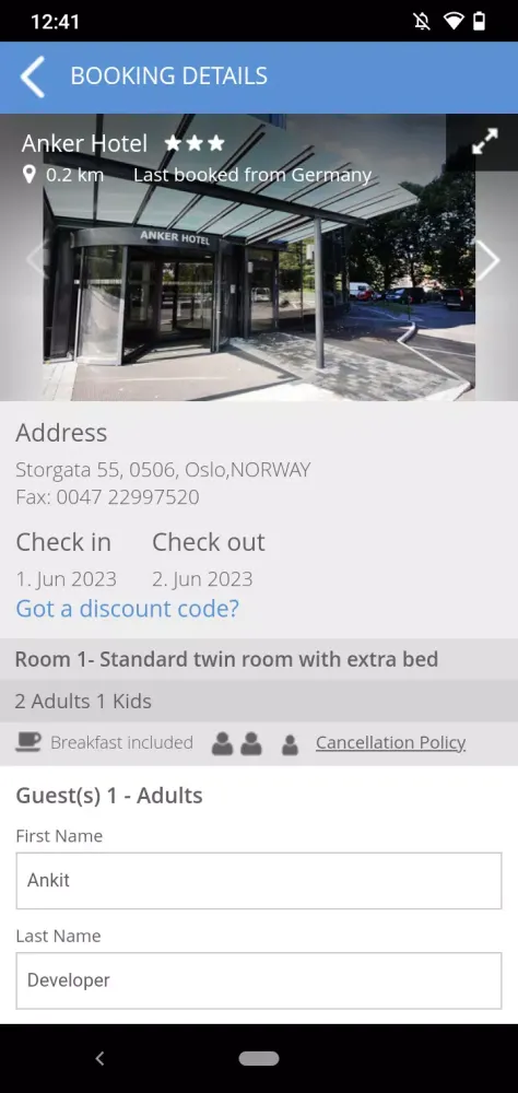 Zrzuty ekranu HEI Online Hotel Reservations