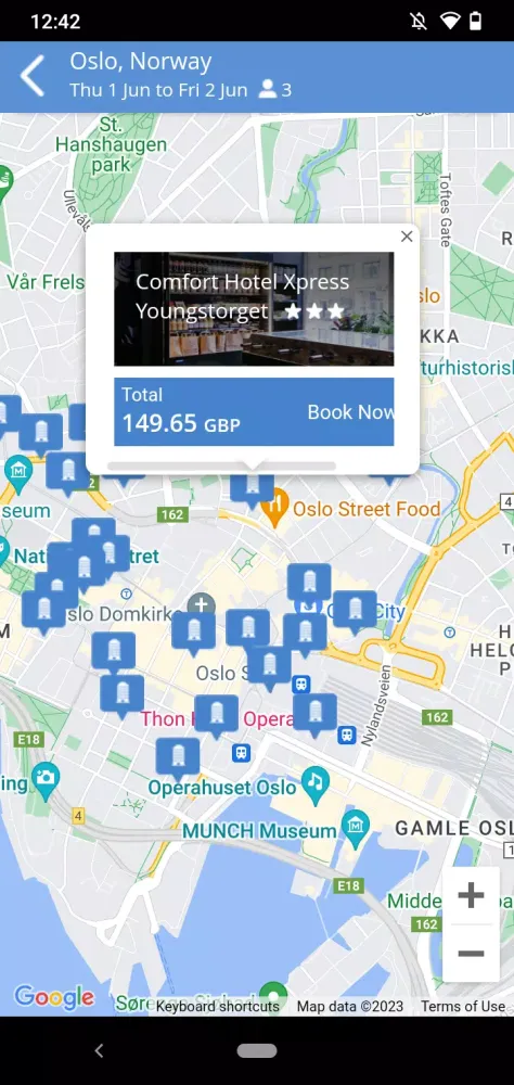 Zrzuty ekranu HEI Online Hotel Reservations