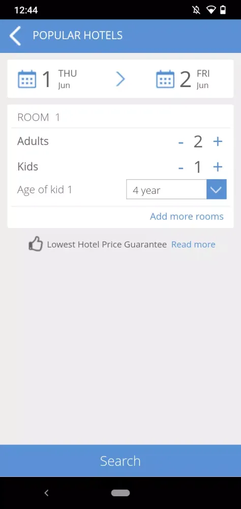 Zrzuty ekranu HEI Online Hotel Reservations