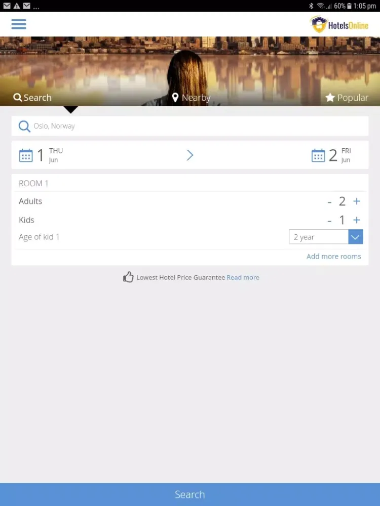 Zrzuty ekranu HEI Online Hotel Reservations