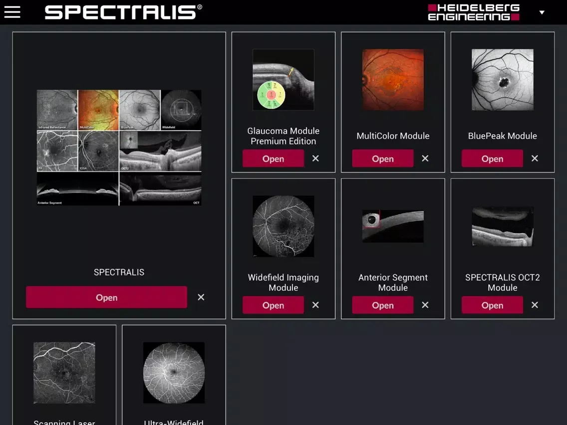 Tangkapan layar SPECTRALIS US iPad 
