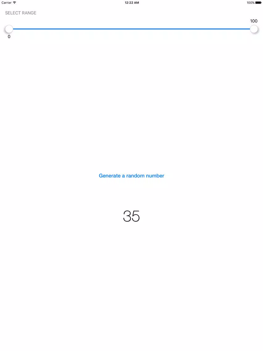 Ảnh chụp màn hình của RandNumb iPad 