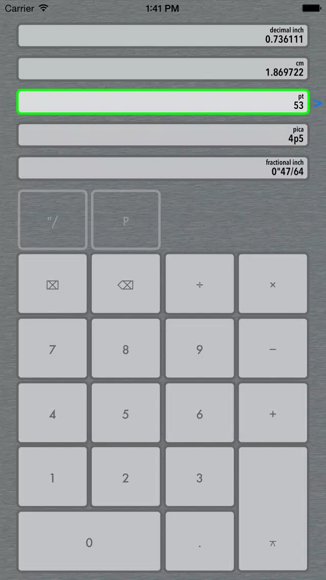 Ảnh chụp màn hình của DTP Calc