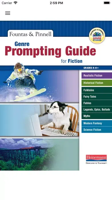 Zrzuty ekranu F&P Prompting Guide Fiction