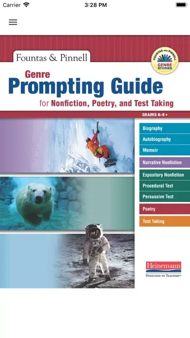 Zrzuty ekranu F&P Prompting Guide Nonfiction