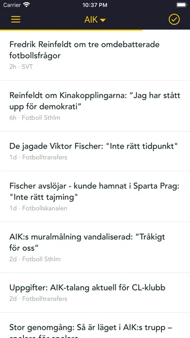 Tangkapan skrin Tolfte Spelaren