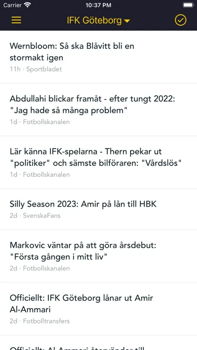 Tangkapan skrin Tolfte Spelaren