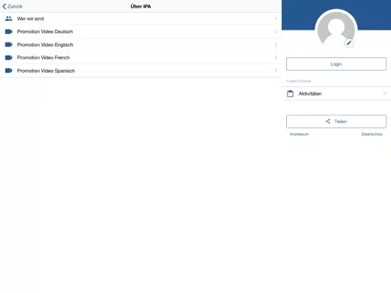 IPA App D-A-CH iPad  Ekran Görüntüleri