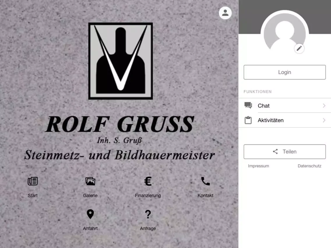 Steinbildhauerei Rolf Gruß iPad  سکرین شاٹس