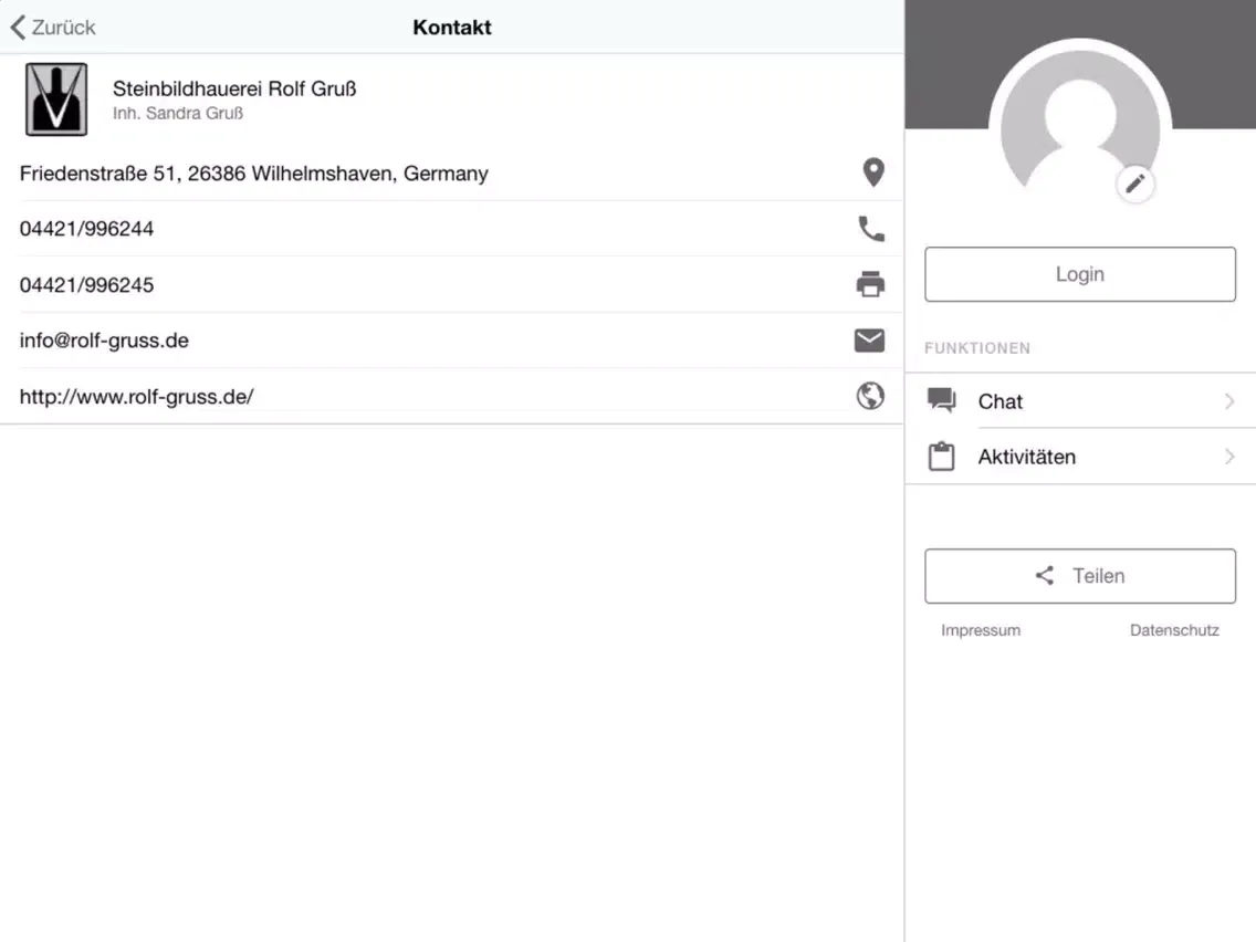 Steinbildhauerei Rolf Gruß iPad  سکرین شاٹس