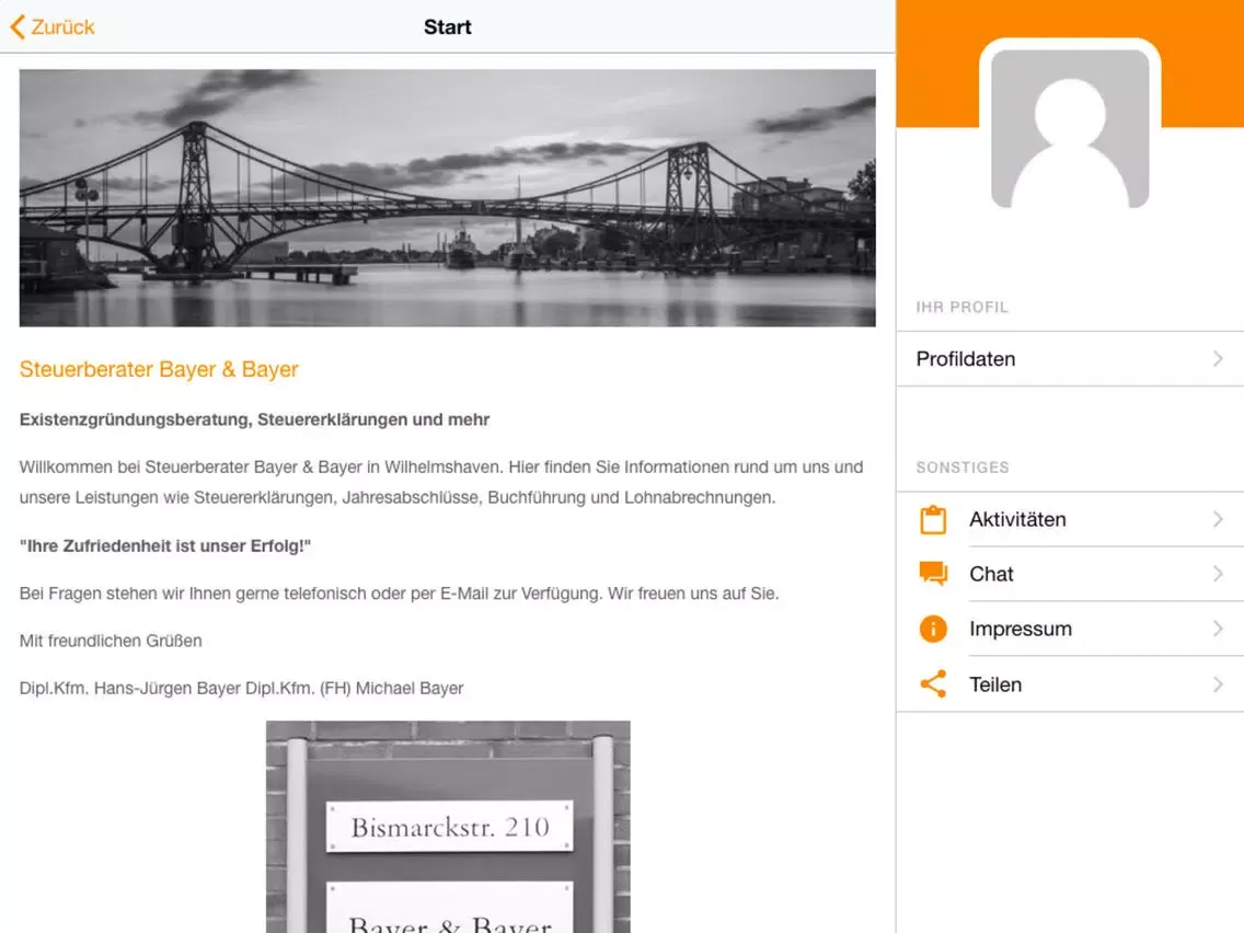 Steuerberater Bayer & Bayer iPad  スクリーンショット