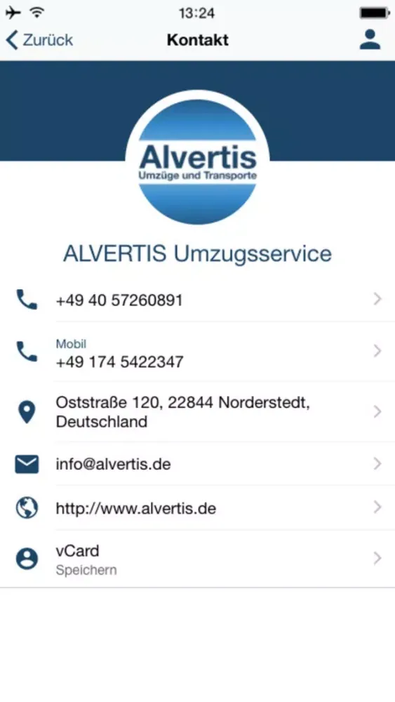 Tangkapan layar Alvertis Umzüge und Transporte