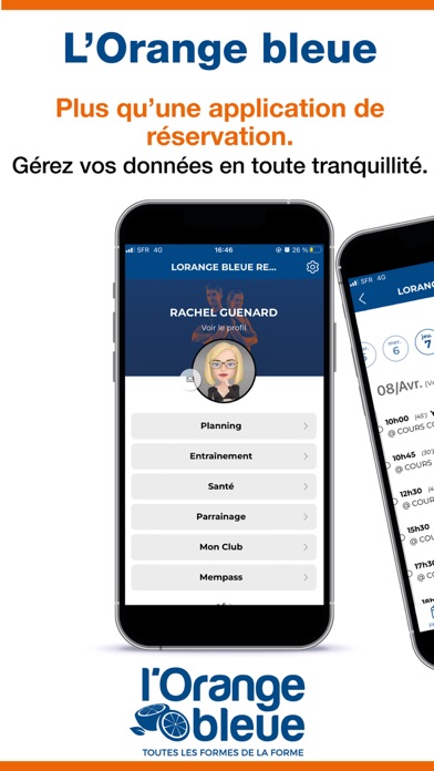 Captures d'écran de l'Orange bleue member