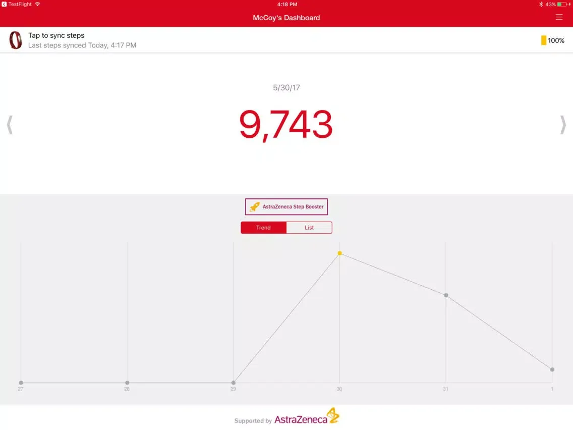 ภาพหน้าจอของ ADA Walking Challenge iPad 