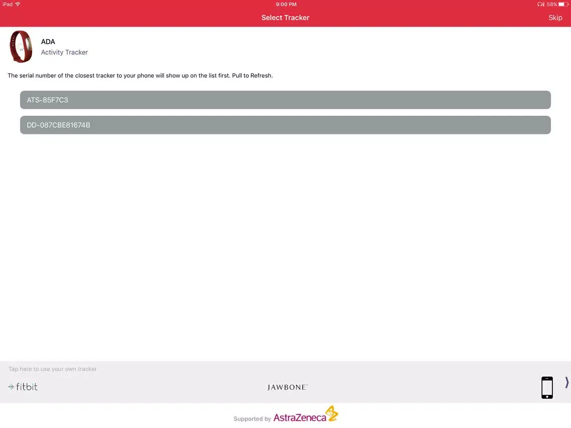 ภาพหน้าจอของ ADA Walking Challenge iPad 