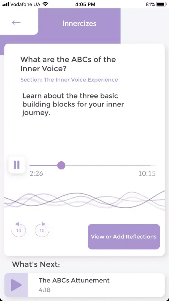 Скриншоты My Inner Voice App
