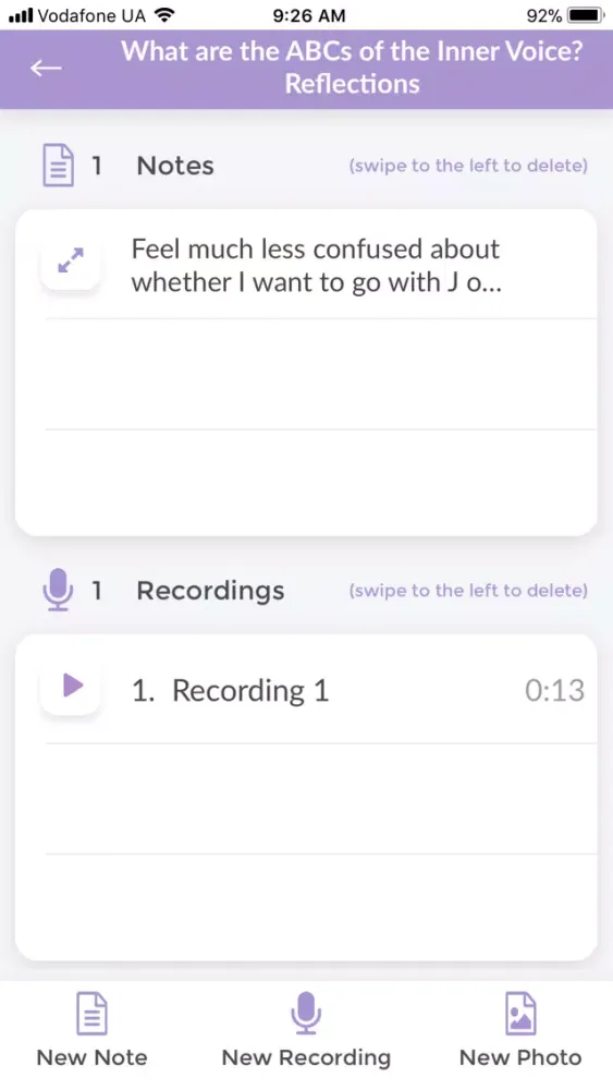 Скриншоты My Inner Voice App