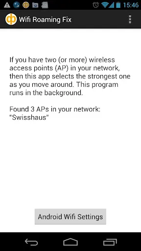 Ảnh chụp màn hình của Wifi Roaming Fix
