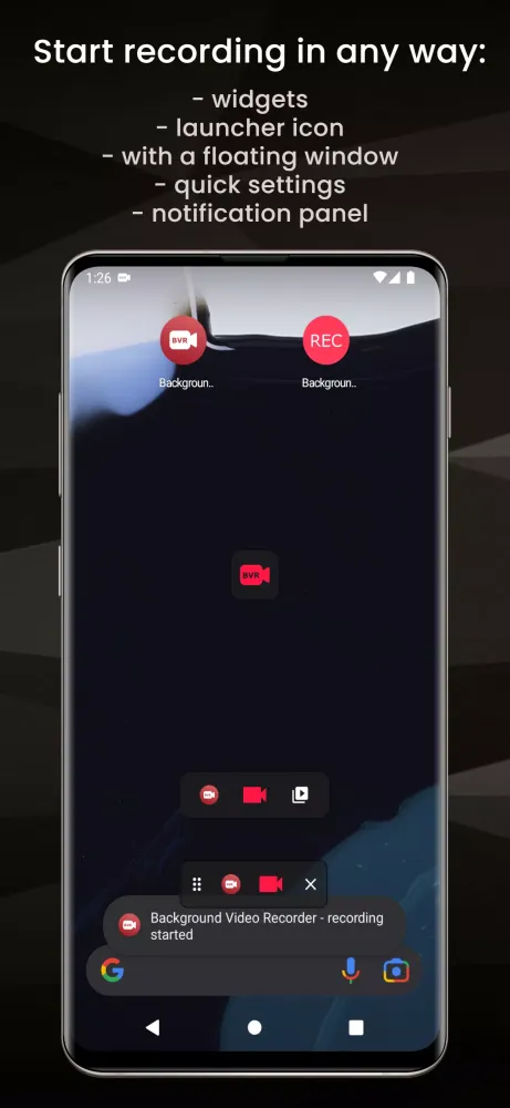 Background Video Recorder Screenshots