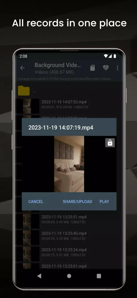 Background Video Recorder Screenshots