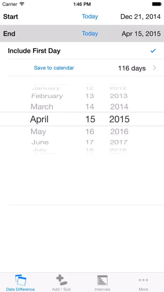 Date Difference Calculator應用截圖