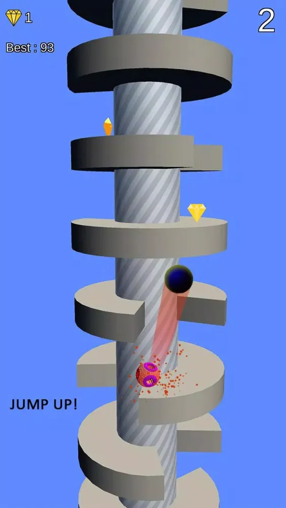 Ball Jump: Jump Up on Spring Tower helix Platforms Screenshots