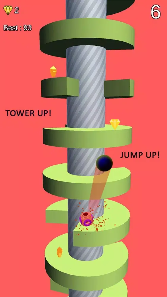 Ball Jump: Jump Up on Spring Tower helix Platforms Screenshots