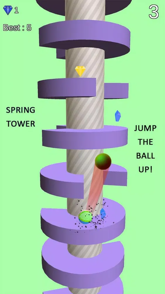 Ball Jump: Jump Up on Spring Tower helix Platforms Screenshots