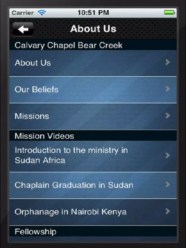 Ảnh chụp màn hình của Calvary Chapel Bear Creek iPad 
