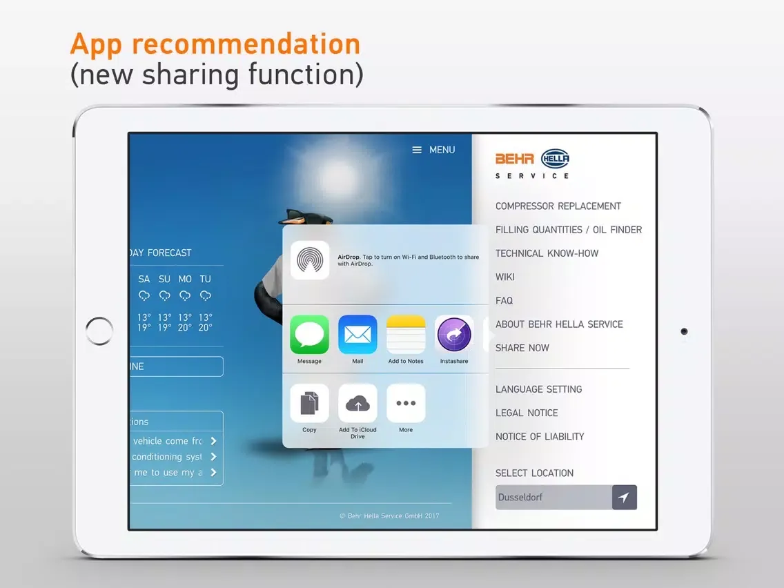 Capturas de tela do Compressor App BEHR HELLA SERVICE iPad 