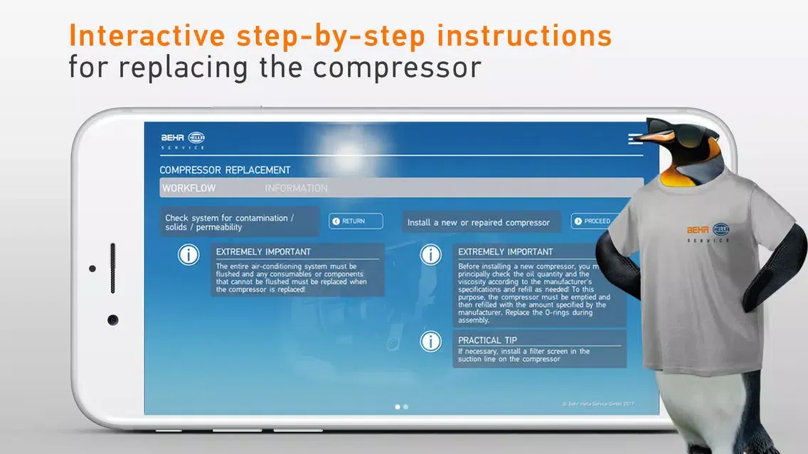 Capturas de tela do Compressor App BEHR HELLA SERVICE