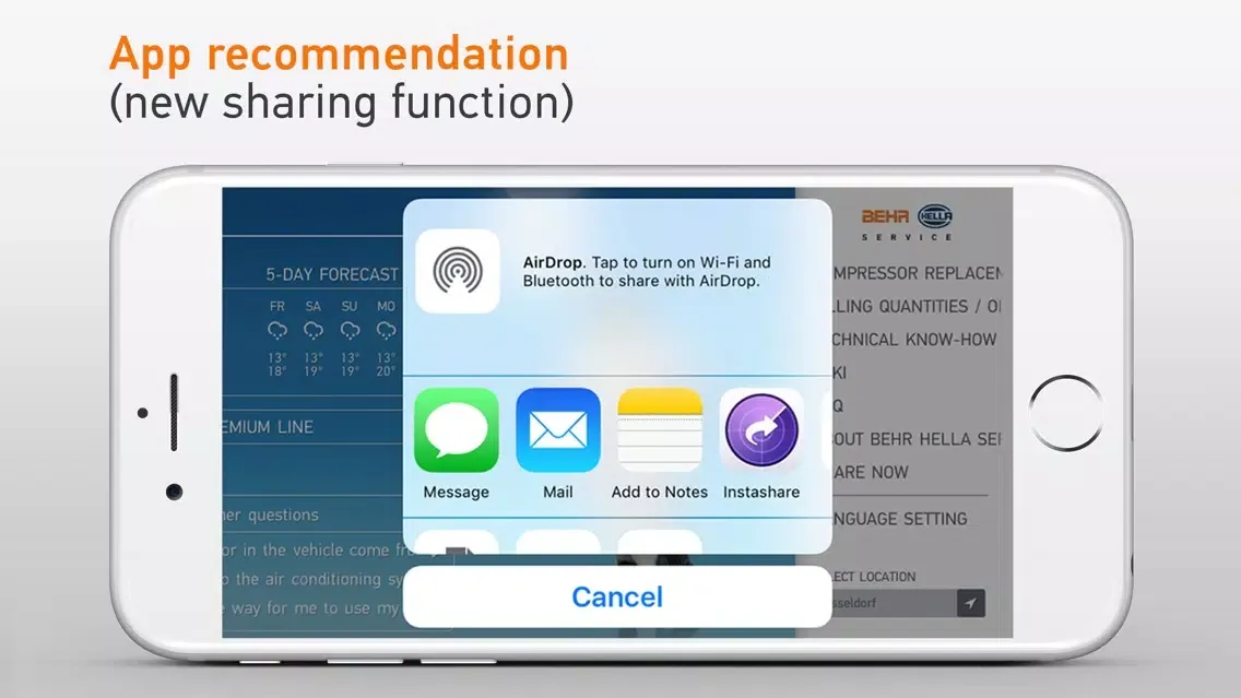 Capturas de tela do Compressor App BEHR HELLA SERVICE