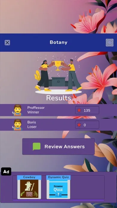 Botany test Quiz Screenshots