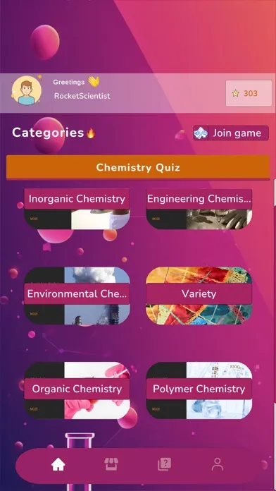 Chemistry Test Quiz Screenshots
