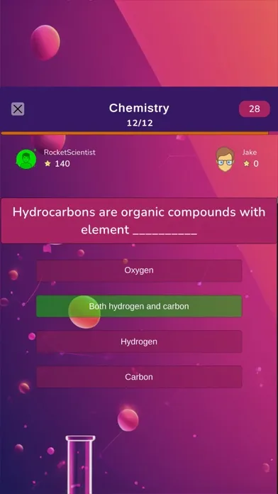 Chemistry Test Quiz Screenshots