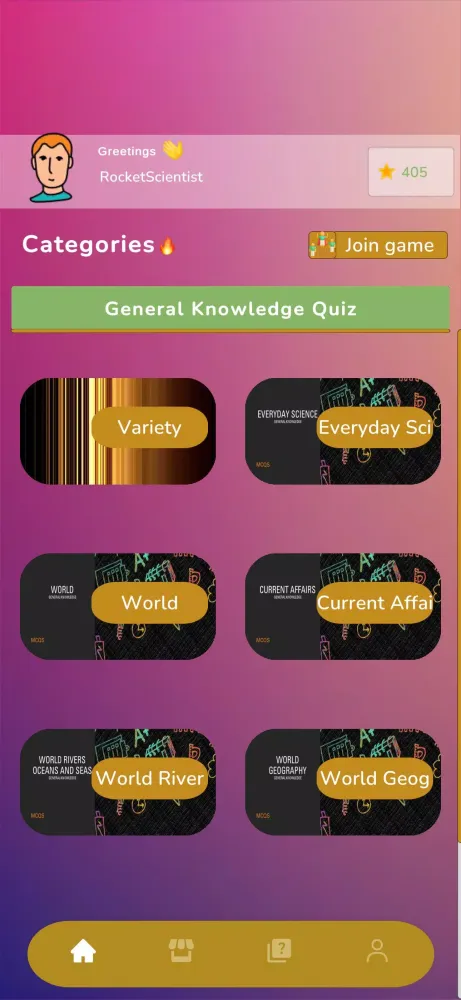 General Knowledge Screenshots
