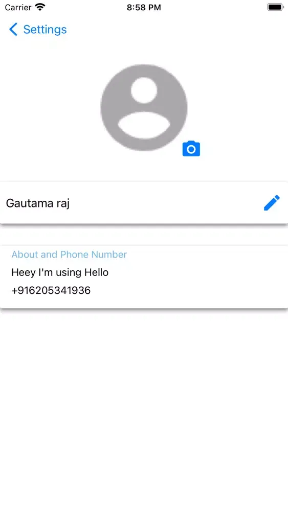 Hello Chatting App Screenshots