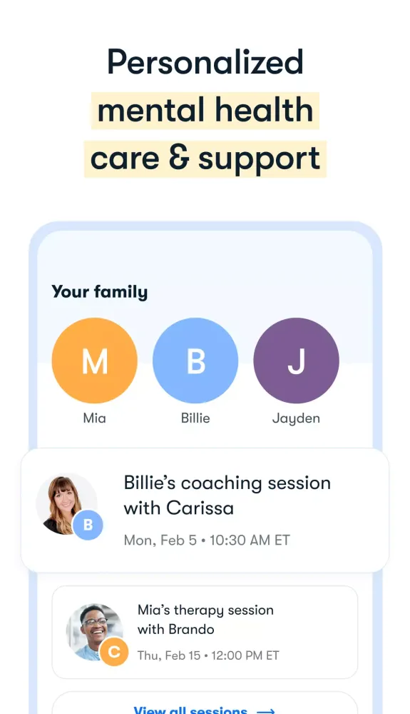 Ảnh chụp màn hình của Brightline: Mental Health