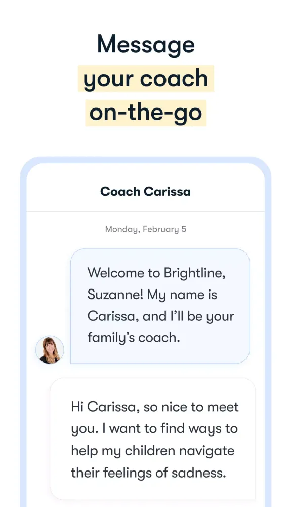 Ảnh chụp màn hình của Brightline: Mental Health