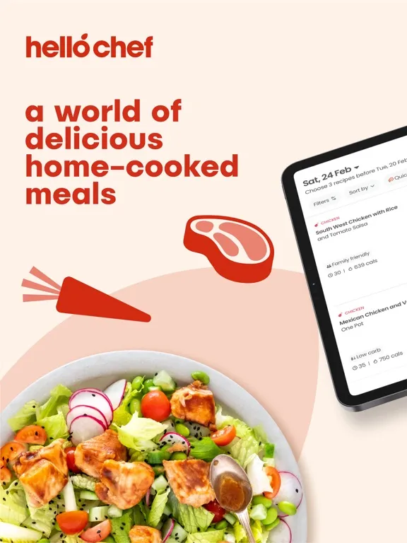 تصاویر Hello Chef: Meal Kit & Recipes iPad 