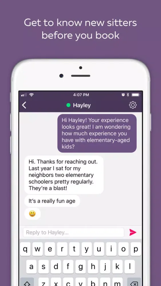 Tangkapan layar Chime by Sittercity