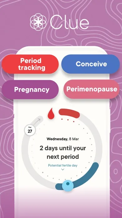 Clue Period & Cycle Tracker স্ক্রিনশট