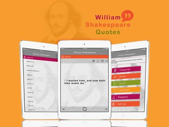 Shakespeare- William shakespeare quotes Free iPad  Screenshots