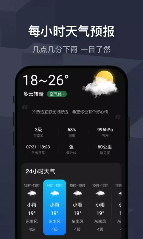 Capturas de tela do 遇见天气