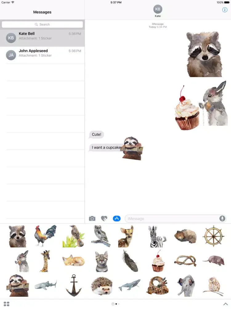 Jieun Rasband Fine Art Stickers iPad  Screenshots