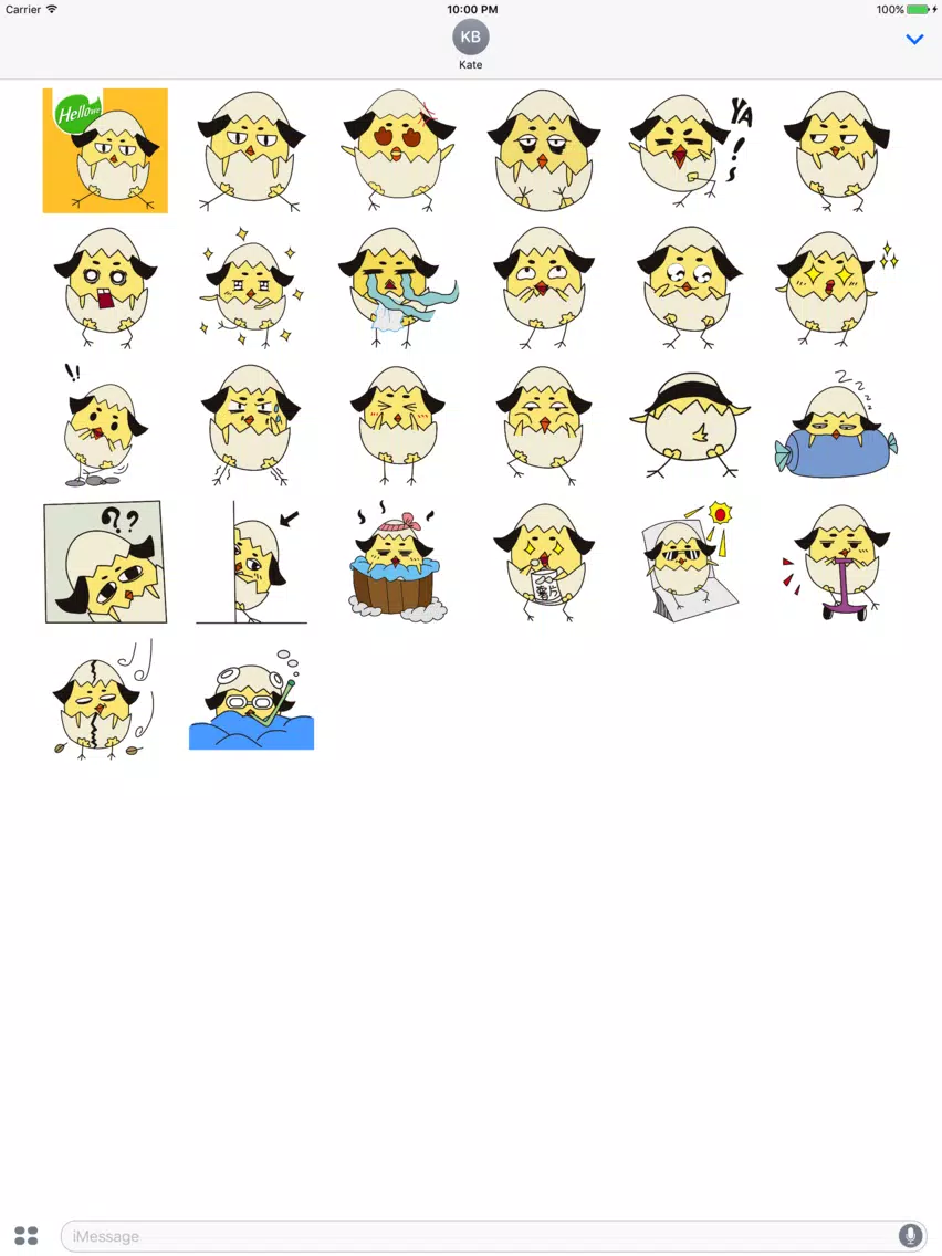 تصاویر Hellowe Stickers: Egg Chick iPad 